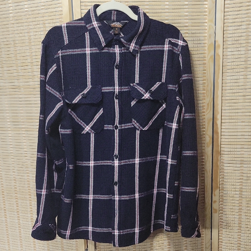 EUC Pacific Trail Woven Shacket - Red/White/Blue Men's Size Medium